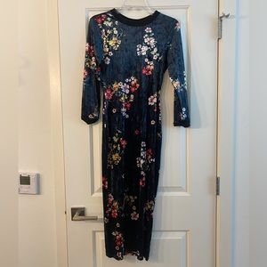 Petite velvet maxi dress